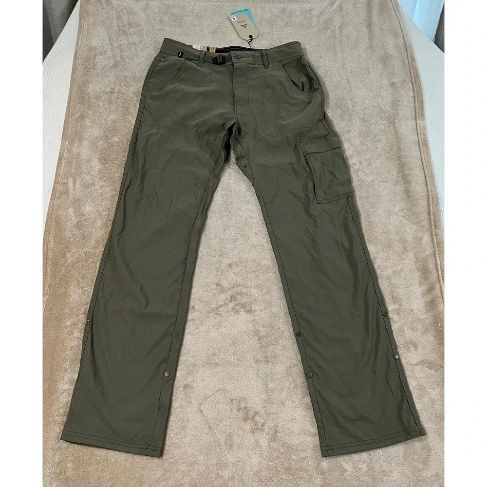 Prana Stretch Zion Pant II Men's 31x32 Green Hiking Cargo Pants 1969791 $95 NEW